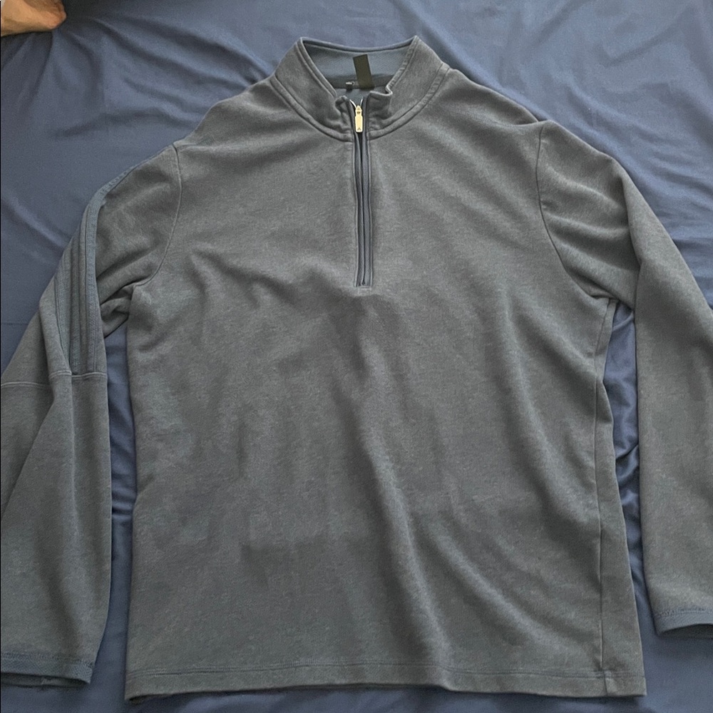 Adidas Blue Quarter-Zip Pullover